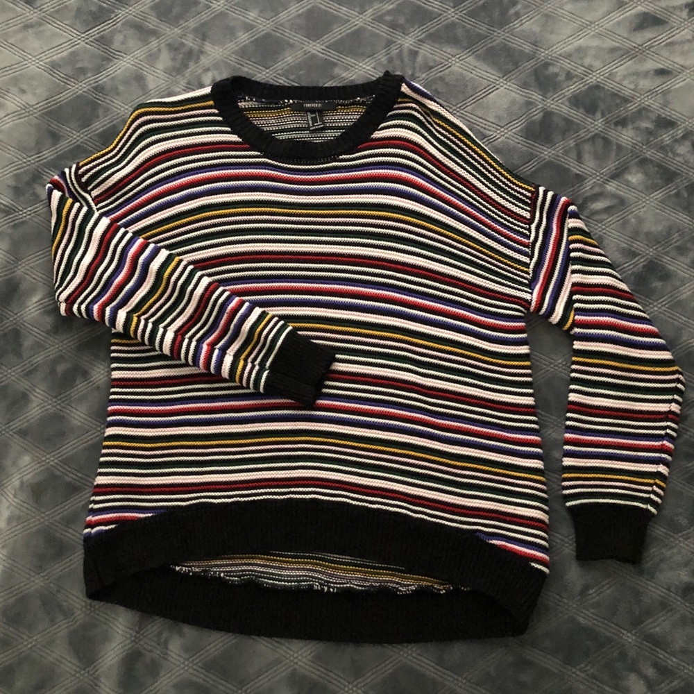 Forever 21 Multicolored Striped Sweater